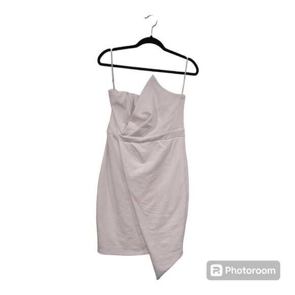 Lulu's Queen of the City White Strapless Bodycon Dress Size Large - Picture 2 of 10